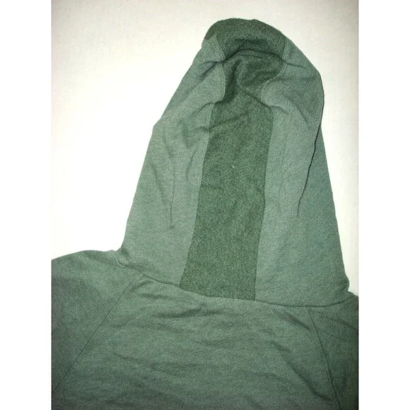 New Womens NWT L PrAna Top Cotton Palmetto Organic Hoodie LS Logo Green Forest